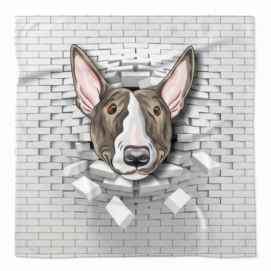 Bull Terrier fleece blanket - soft cosy throw for dog lovers