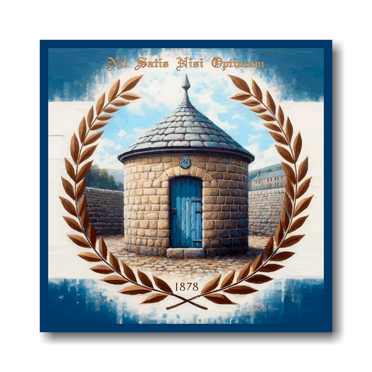 Everton FC inspired large canvas,  featuring prince Ruperts tower and Laurel wreath in club colours.