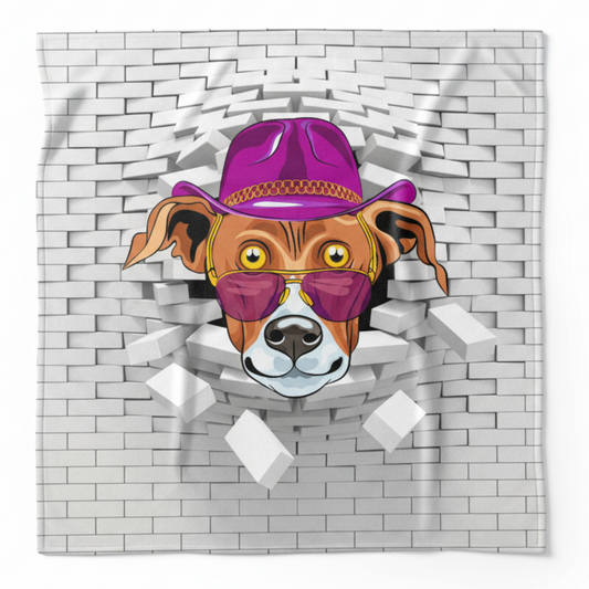 Greyhound fleece blanket - soft cosy throw for dog lovers