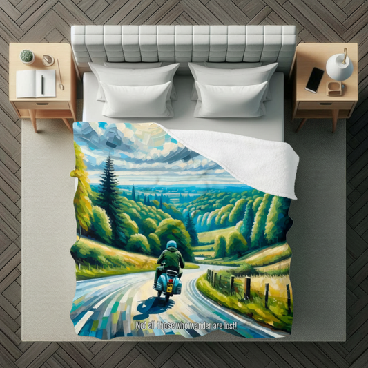 Lambretta fleece blanket - retro scooter throw made in UK