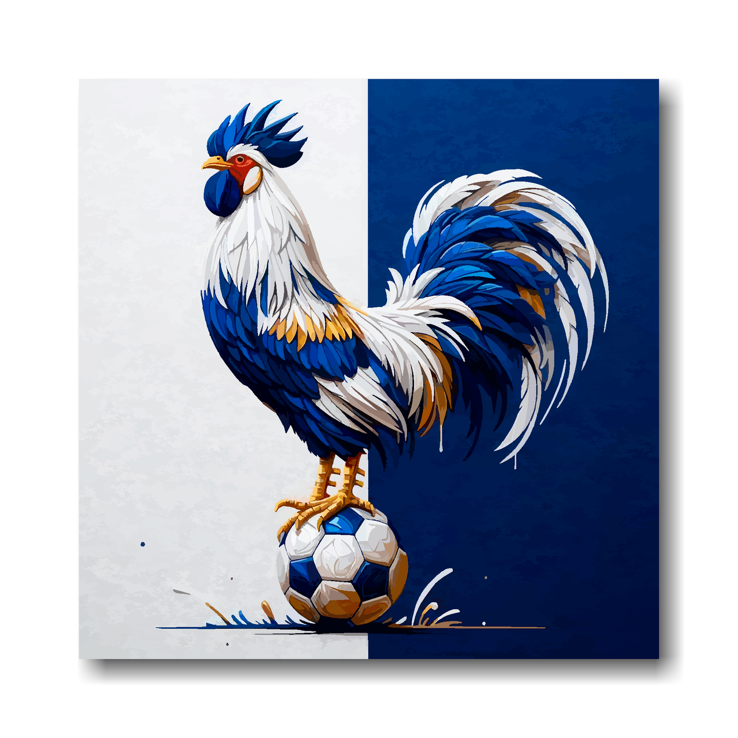 Large canvas wall art - A cockerel in club colours, inspired by Spurs F.C. Part of the UK CANVAS sports collection. Available in 3 large sizes.