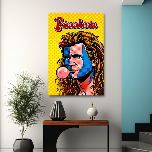 Braveheart 36x24 inch Freedom pop art canvas print - William Wallace inspired UK wall art