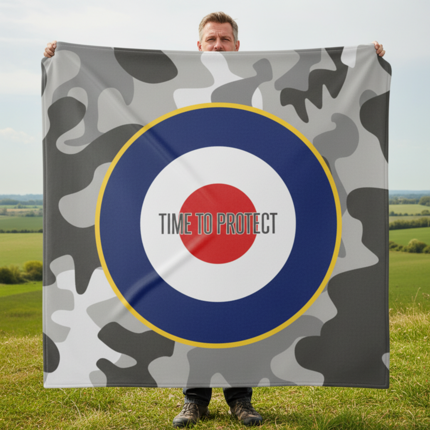 Time To Protect fleece blanket - soft cosy throw with bold message