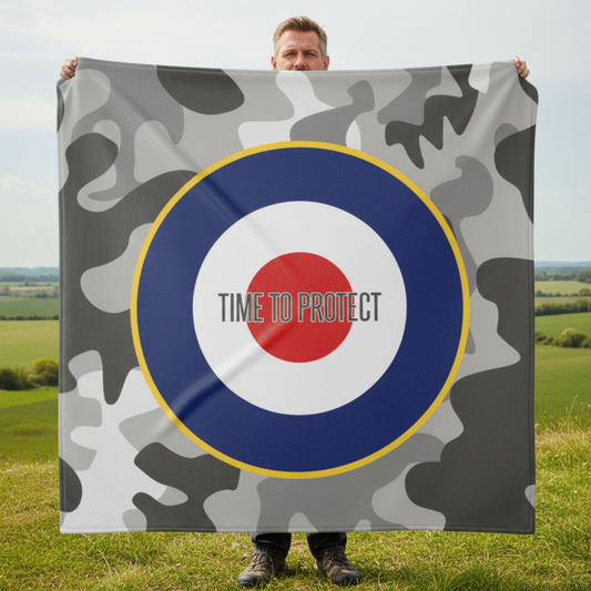 Time To Protect fleece blanket - soft cosy throw with bold message